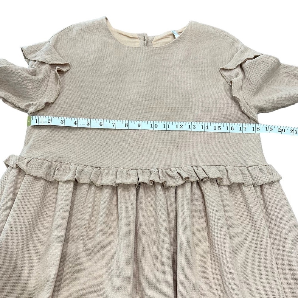 Indikah {Angel Biba} Khaki Color Ruffle Boho Dress Size XS - Picture 9 of 14